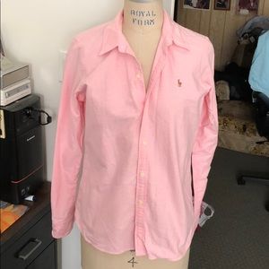 Ralph Lauren sport polo pink button down shirt